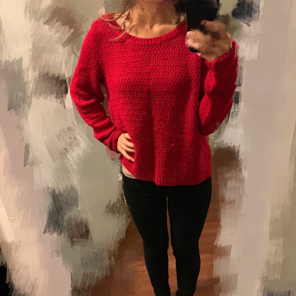 Abercrombie & Fitch Red Sweater